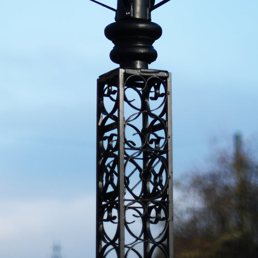3.3m Black Victorian Tower Garden Lamp Post