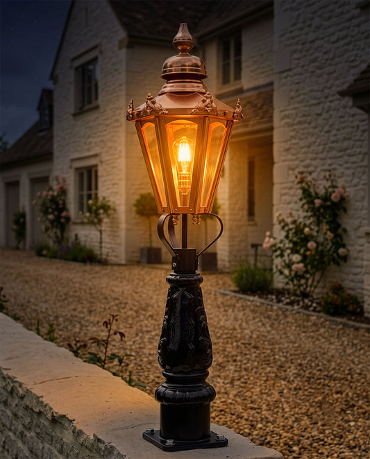 Copper Outdoor Low Level Light Digital Illustration AT Night
