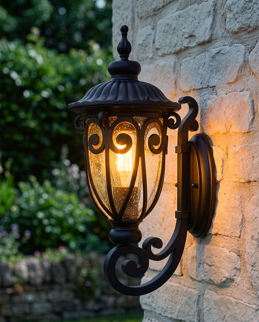 'Colshaw' Small Bottom Fix Traditional Wall Light Digital Illustration At Night