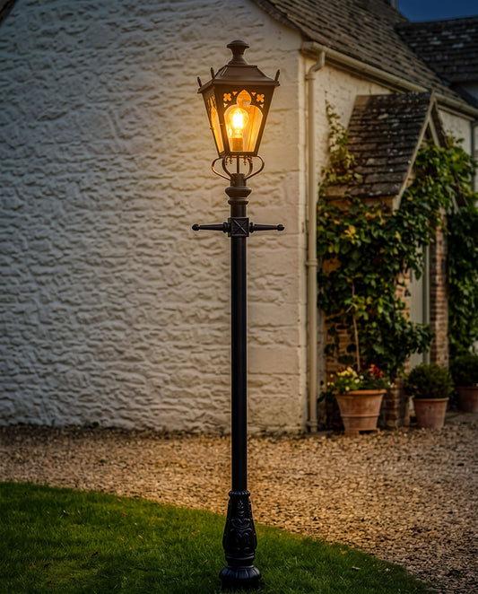 Gothic Lamp Post Black 3.25m Digital Illustration At Night