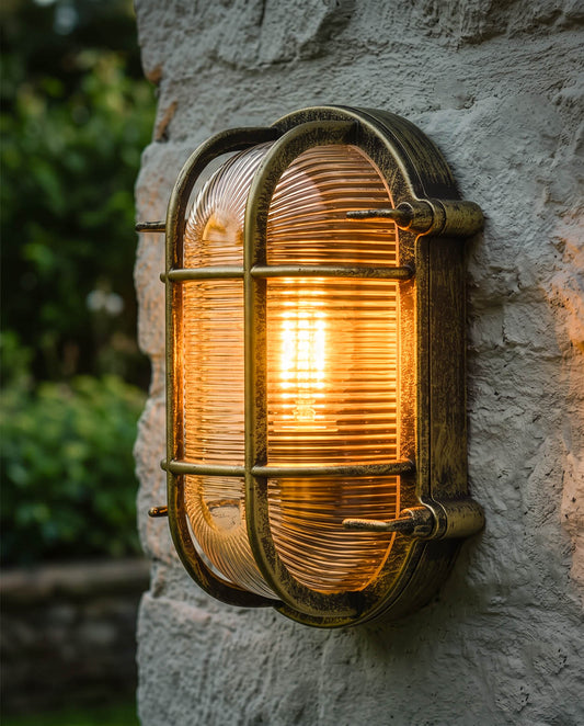 'DUKENFIELD' SMALL NAUTICAL INSPIRED WALL LIGHT Digital Illustration At Night