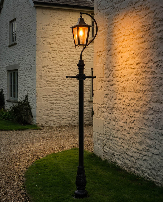 Swan Neck Lamp Post 2.93m Digital Illustration At Night
