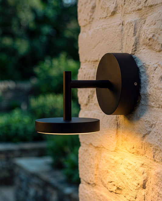 'Disc' Adaptable Wall Light Digital Illustration At Night