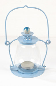 Sky Blue Garden Candle Lantern