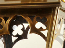 Antique brass lantern for car park lights