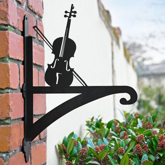 "Violin" Garden Hanging Basket Bracket In Situ