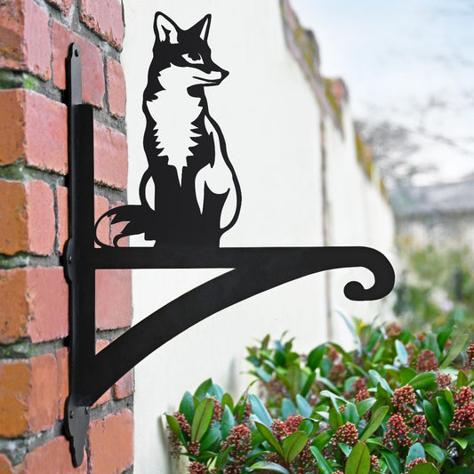 "Sitting Fox" Garden Hanging Basket Bracket