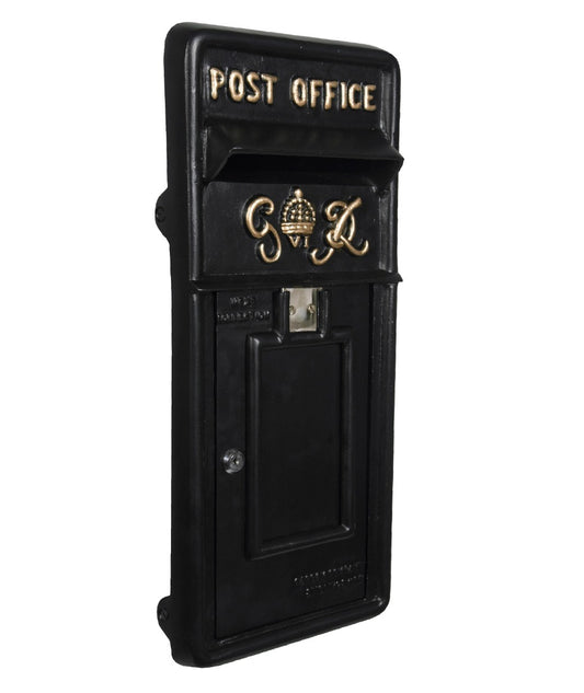 The King George post box on a white background