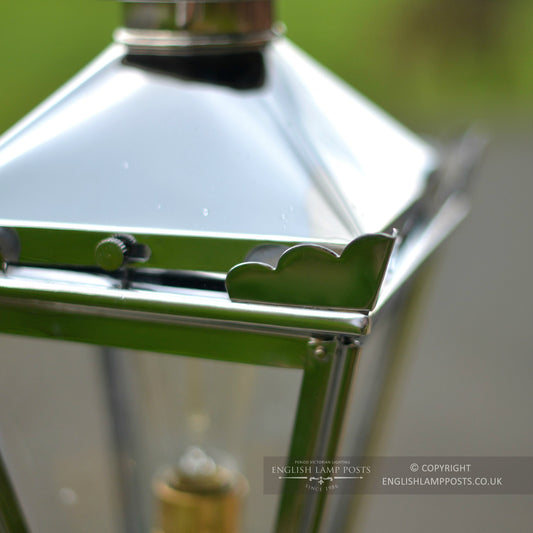 Bright Chrome Kensington Pillar Top Light