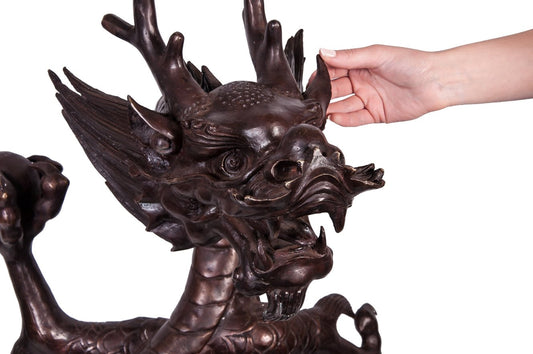 Bronze dragon sculpture