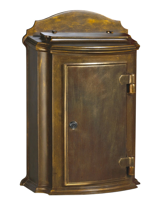 Antique bronze post box for wall