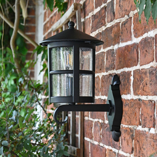 Classic Black Bottom Fix Cylindrical Porch Light