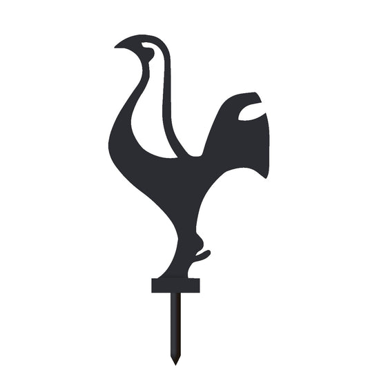 Contemporary Cockerel Garden Sheet Steel Silhouette In Black