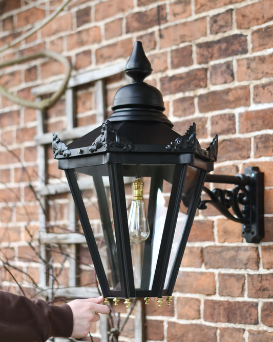 Ornate black wall light