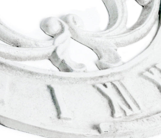 White Horseshoe Garden Sundial