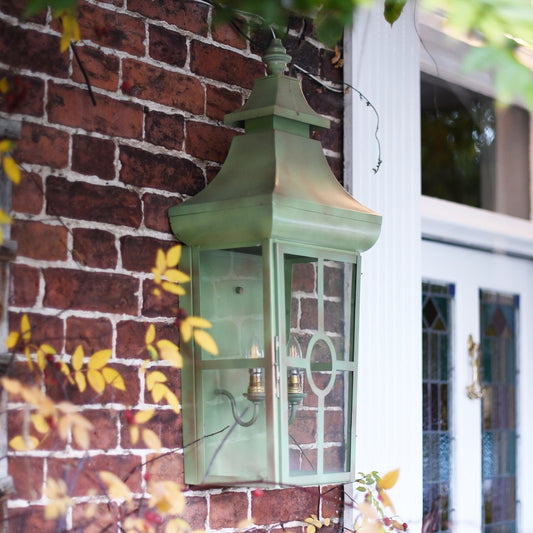 Large Verdigris Green Classic Wall Lantern