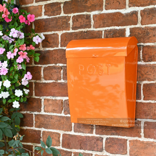Orange Contemporary Wall Mounted Post & Parcel Box