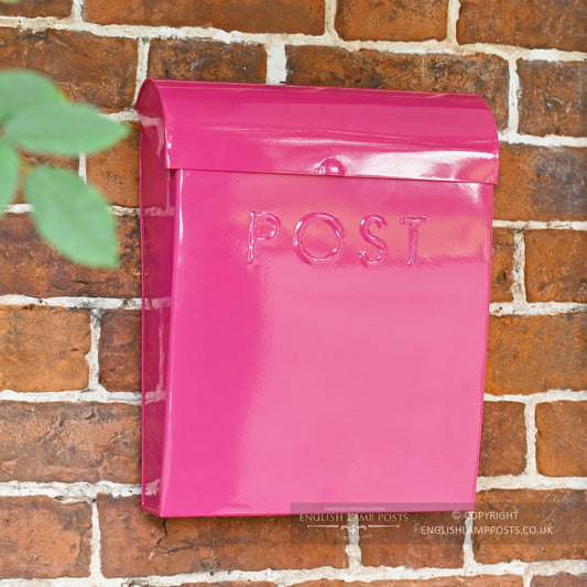 Hot Pink Contemporary Wall Mounted Post & Parcel Box