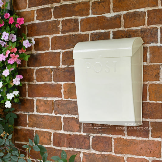 French Cream Contemporary Wall Mounted Post & Parcel Box