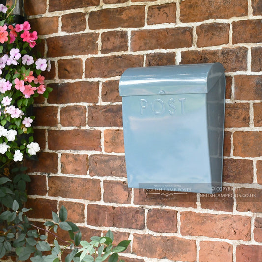 Pale Grey Contemporary Wall Mounted Post & Parcel Box