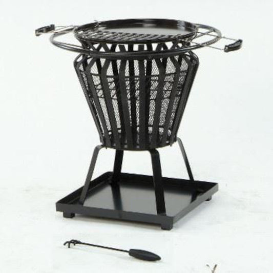 'Normans' Black Fire Basket And Grill