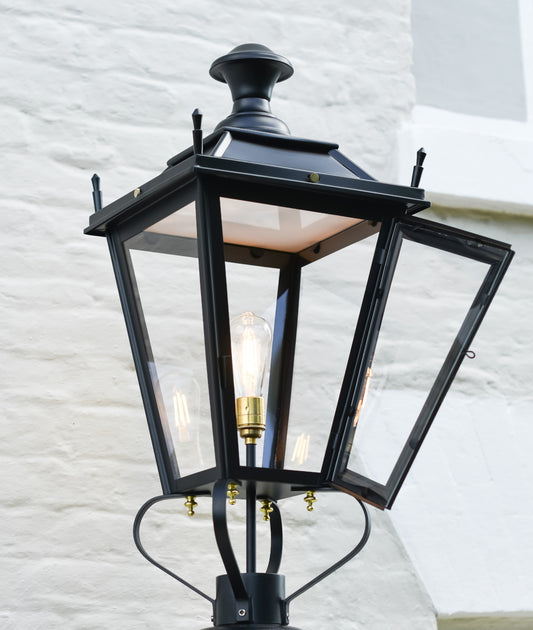 75cm Black 'Dorchester' Lantern With The Door Open