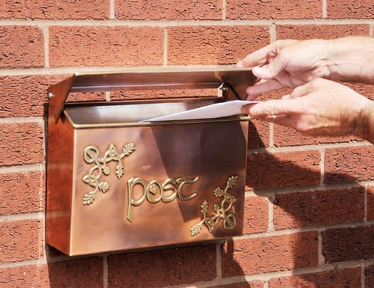 "The Braemar" Copper or Brass Celtic Post Box