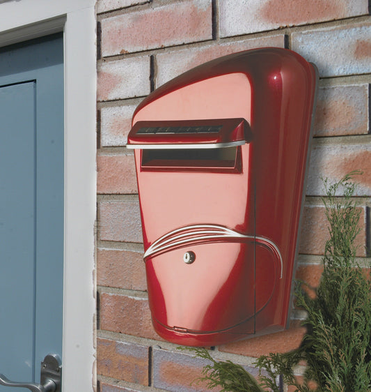 Red A La Mode Post Box
