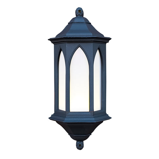 Stone Wash Effect Victorian Flush Wall Light In Black