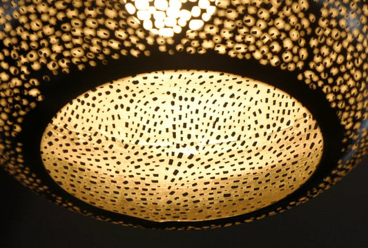 Tear drop hanging light close up