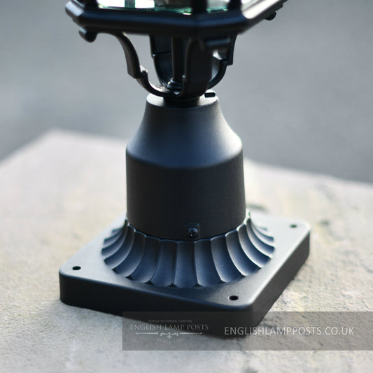 Traditional Pedestal Light with Sculpted Base