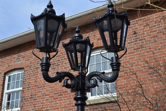 Deluxe Triple Head Hexagonal Victorian Lamp Post