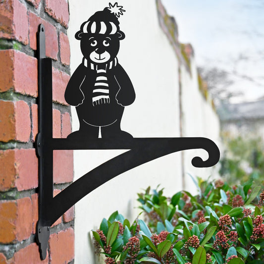 "Teddy Bear" Garden Hanging Basket Bracket In Situ