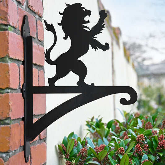 "Roaring Lion" Garden Hanging Basket Bracket In Situ