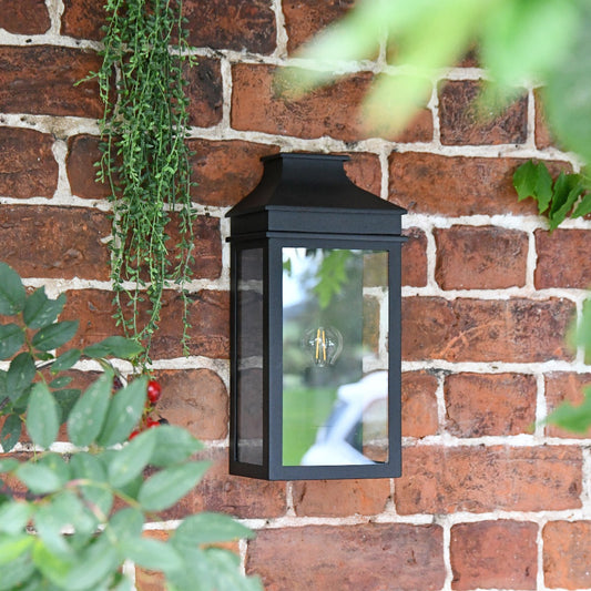 Black Simplistic Flush Wall Light