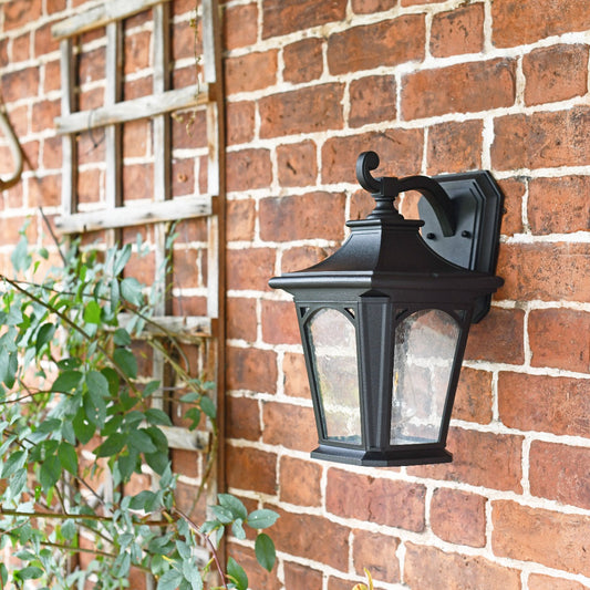 Victorian Wall Lantern With Textured Glass