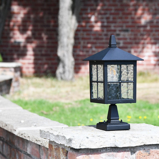 36cm Tall Traditional Textured Window Pillar Light