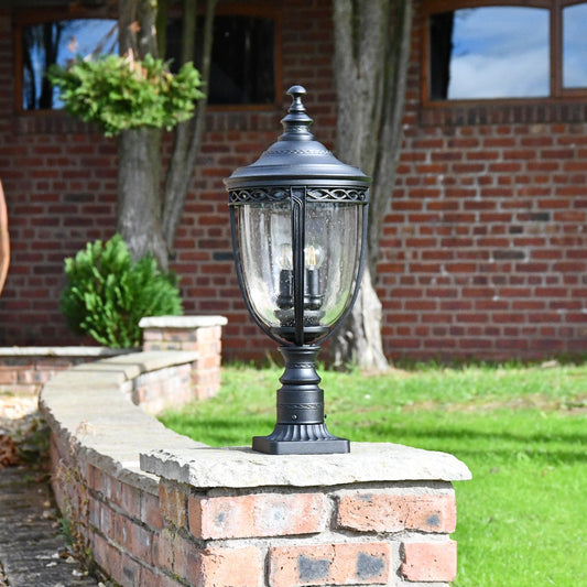 Black Countryside Traditional Pillar Lantern
