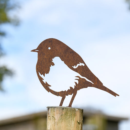 Robin Garden Sheet Steel Fence Topper In Rustic