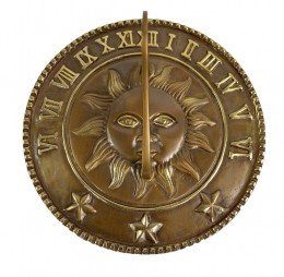 Antique Brass Sunrays and Starlight Sundial