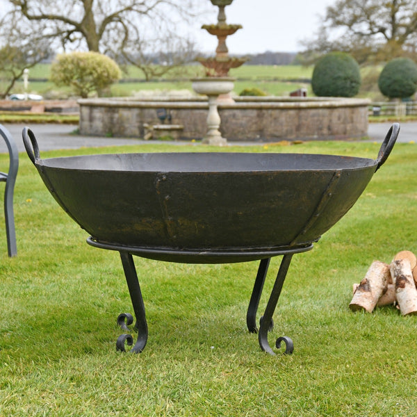 100cm Diameter Wrought Iron Kadai Fire Bowl