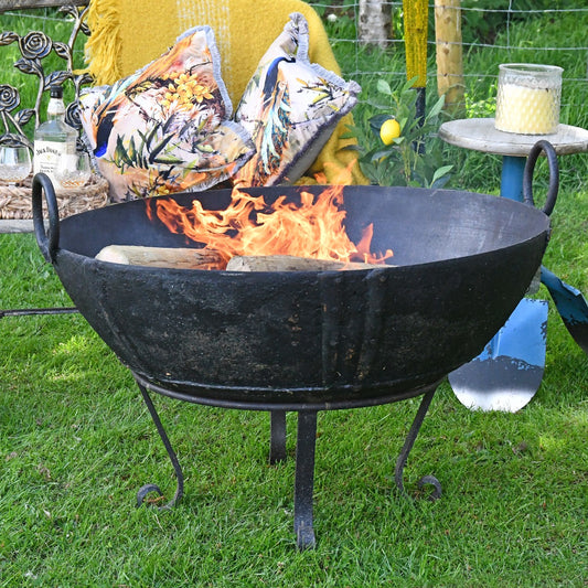 100cm Diameter Wrought Iron Kadai Fire Bowl