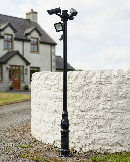 CCTV Camera Adapter and Column Digital Illustration