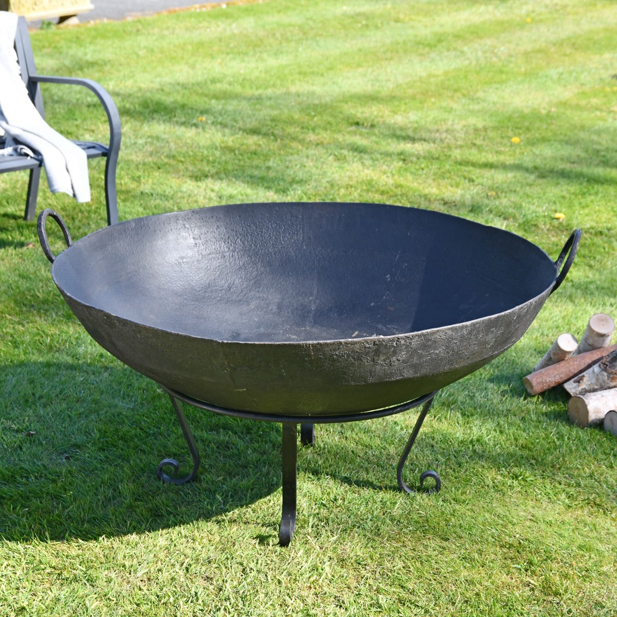 Image of inside 110cm Kadai Fire Bowl 