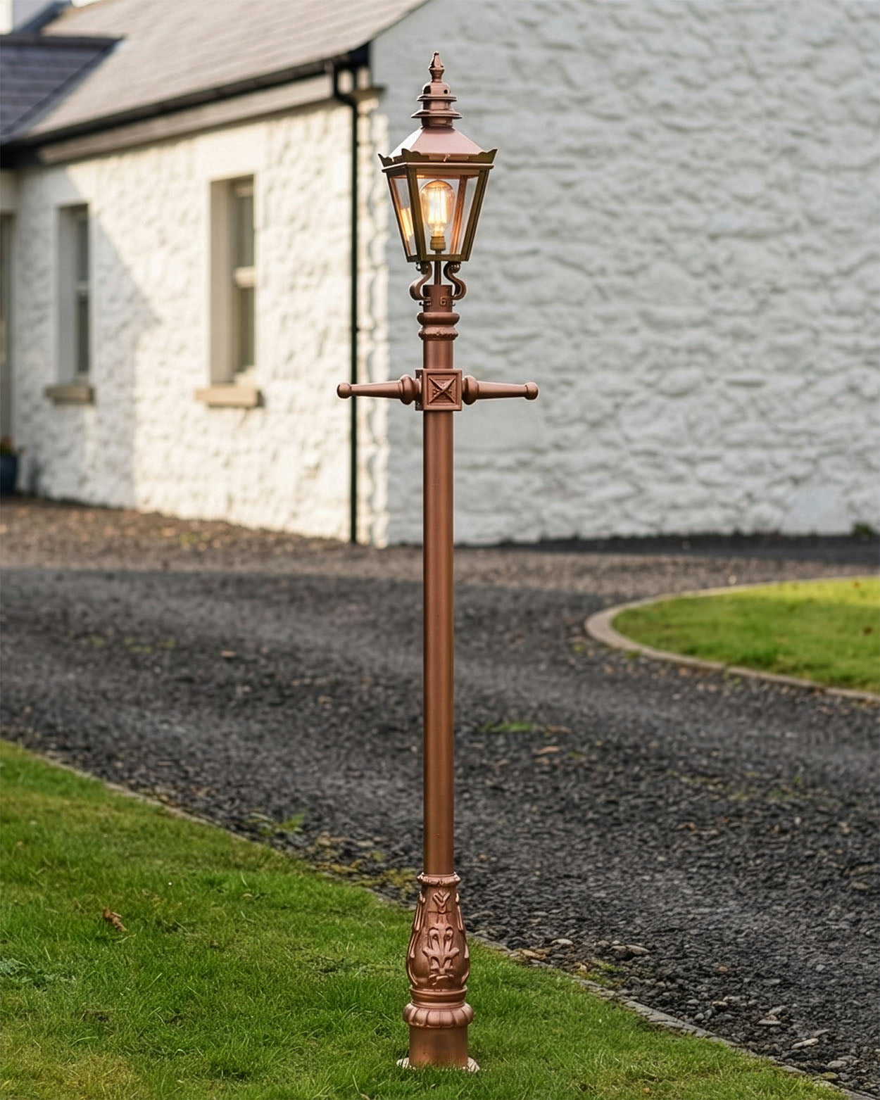 Copper and Rose Gold Finish Kensington Lamp Post 2.25m Digital Illustration