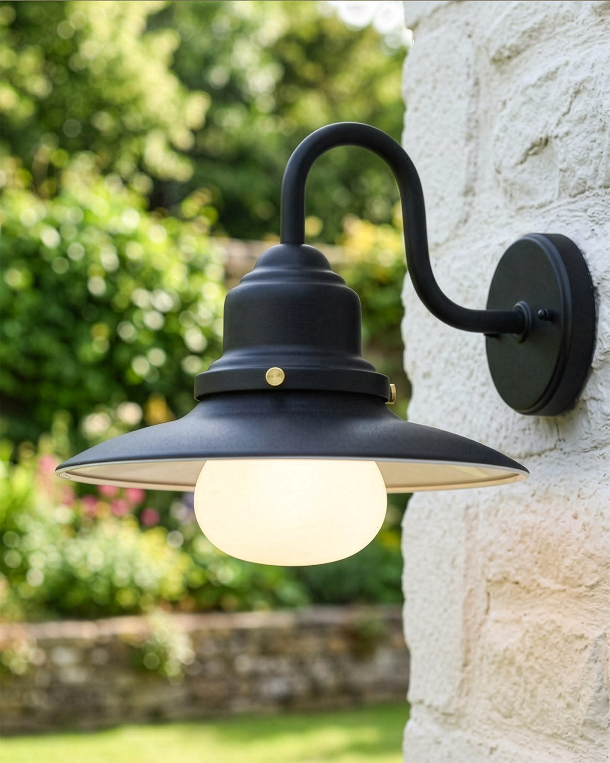 'Harbourside' Black Contemporary Outdoor Wall Light Digital Illustration