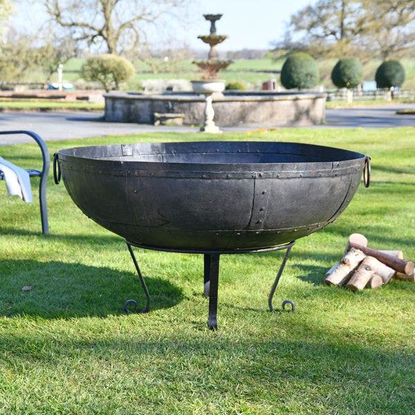 120cm Diameter Wrought Iron Kadai Fire Bowl