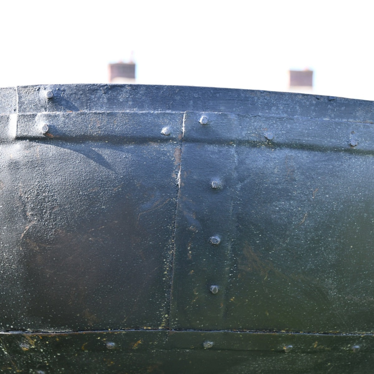 Close up of decorative markings on Kadai Fire Bowl 