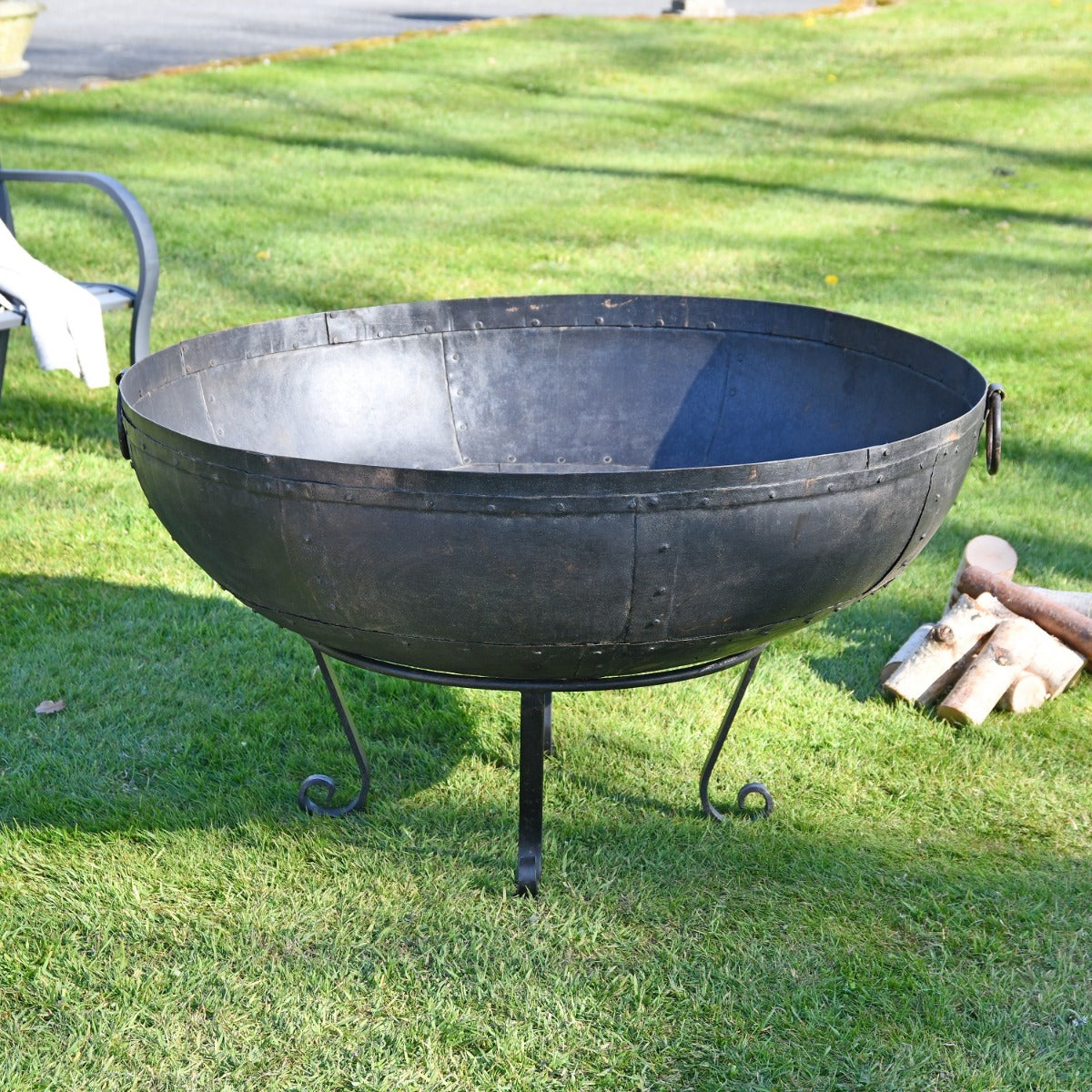 120cm Kadai Bowl with Handles Down 