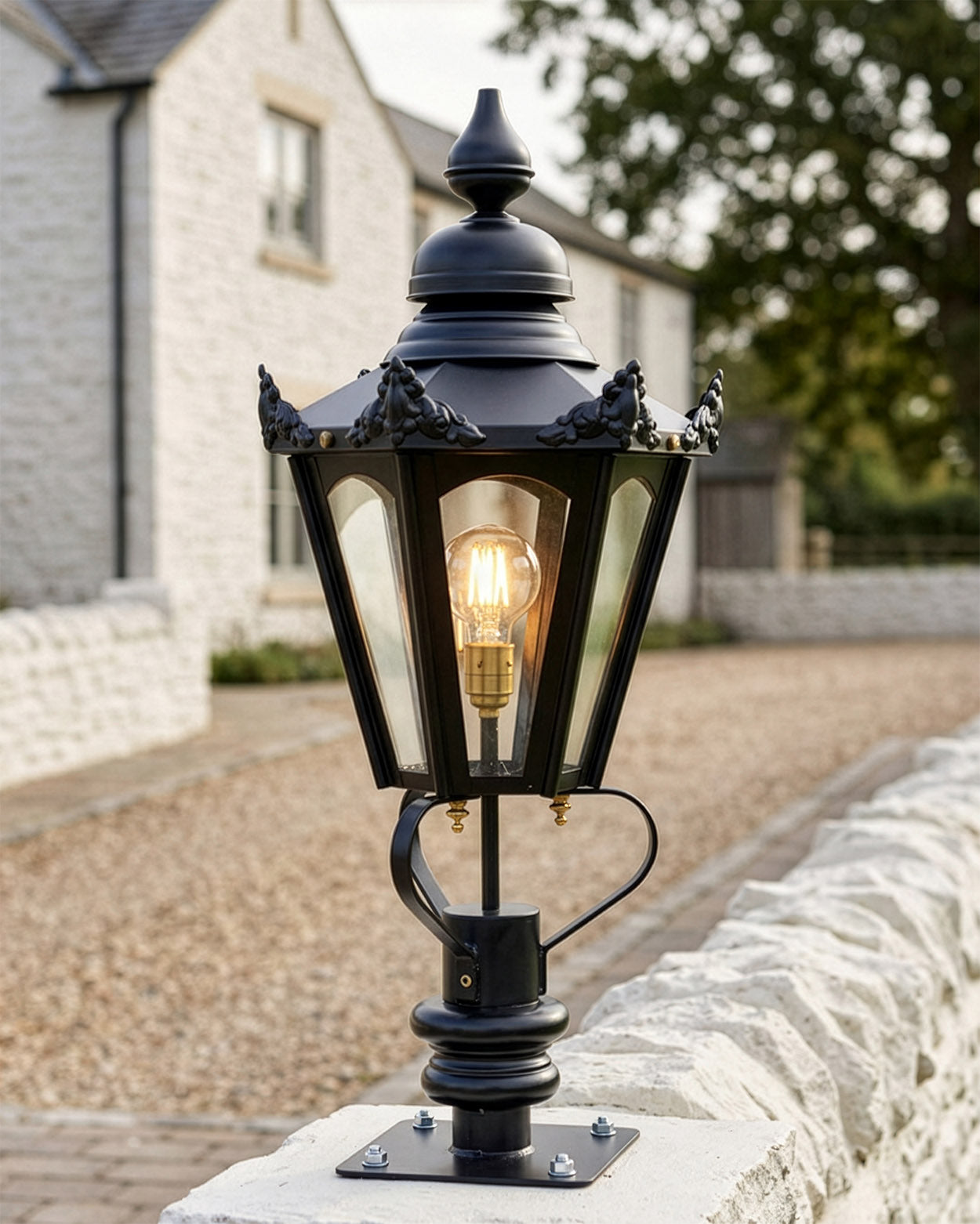 Black Hexagon Entrance Light Set - 86cm Digital Illustration